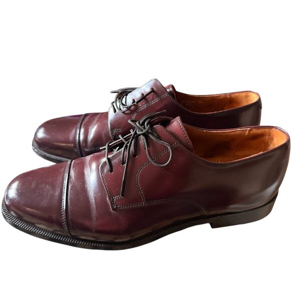 Cole Haan Men’s Cap Toe Oxford Lace Up Dress Shoes Burgundy Leather Size 9 main image 11